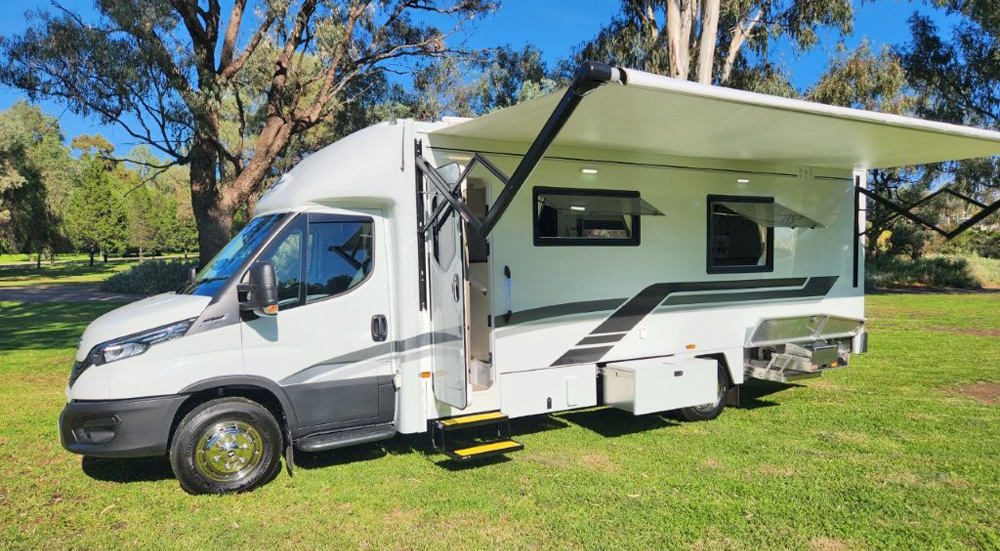 Wirraway 260 SL Motorhome Showing the slideout room